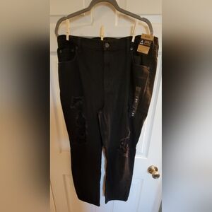 Women's Black Distressed Jeans